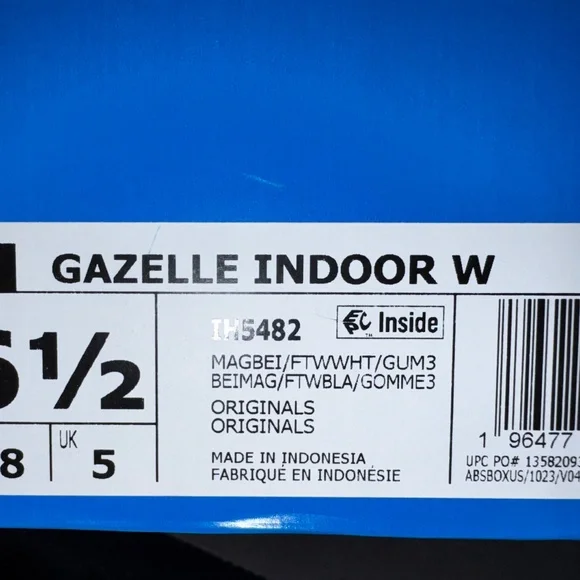 Women’s Adidas Gazelle Indoor Beige 6.5 - Picture 4 of 5